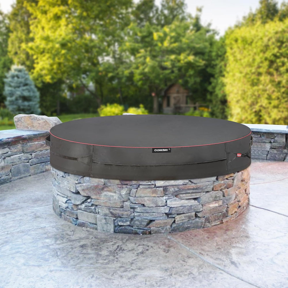 Premium Heavy-Duty Round 52-57 Inch for In Ground Fire Pit Cover