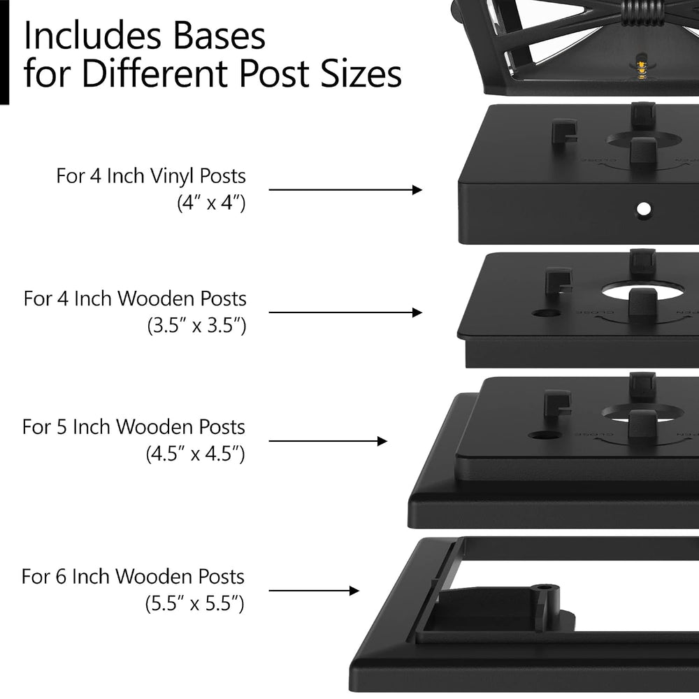 Davinci Renaissance Solar Outdoor Post Cap Lights, 4x4 5x5 6x6, Bright, 4PK