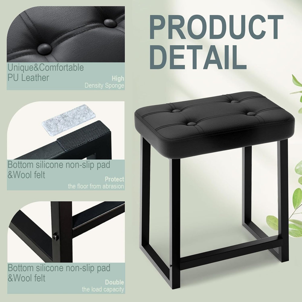 Vanity Bar Stool Chair, Makeup Stool Counter Height stools,Small Ottoman Foot...