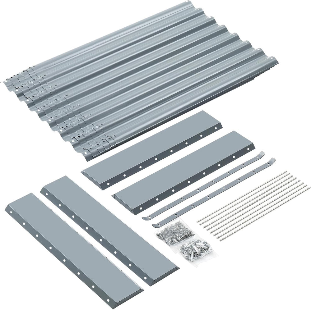 Land Guard 2 Pack 6×3×2 ft Galvanized Metal Raised Garden Bed, 2FT Deep Root ...