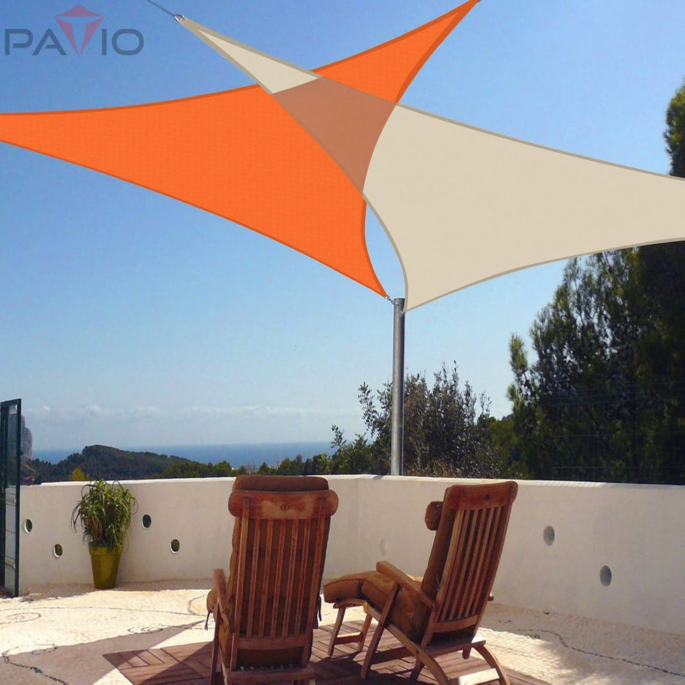 Patio Paradise 12' x 12' x 17' Waterproof Sun Shade Sail Triangle...