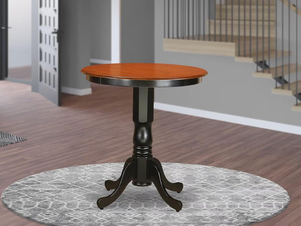 East West Furniture EDT-BLK-TP Eden Counter Height Table - a Round Dining Tab...