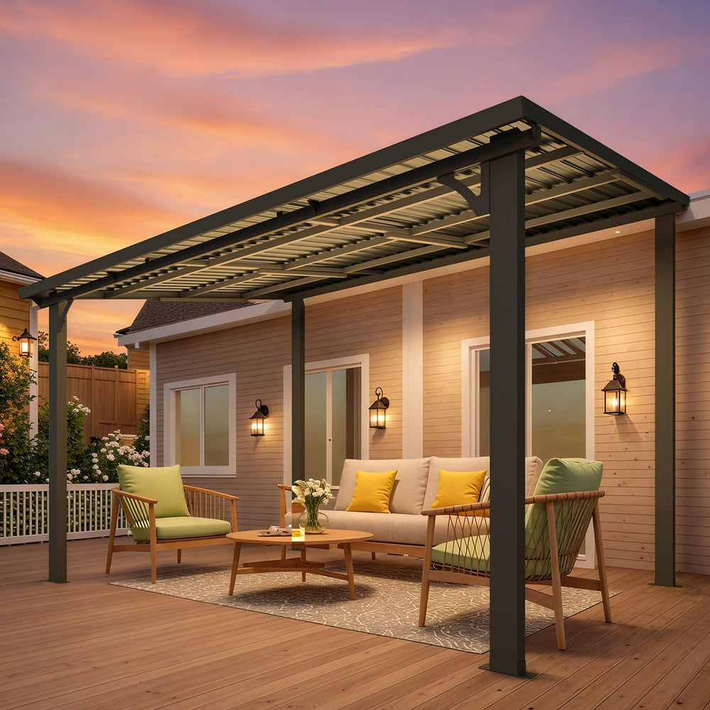 AECOJOY 12' x 8' Outdoor Hardtop Gazebo Pergola for Patio, Large 8x12...
