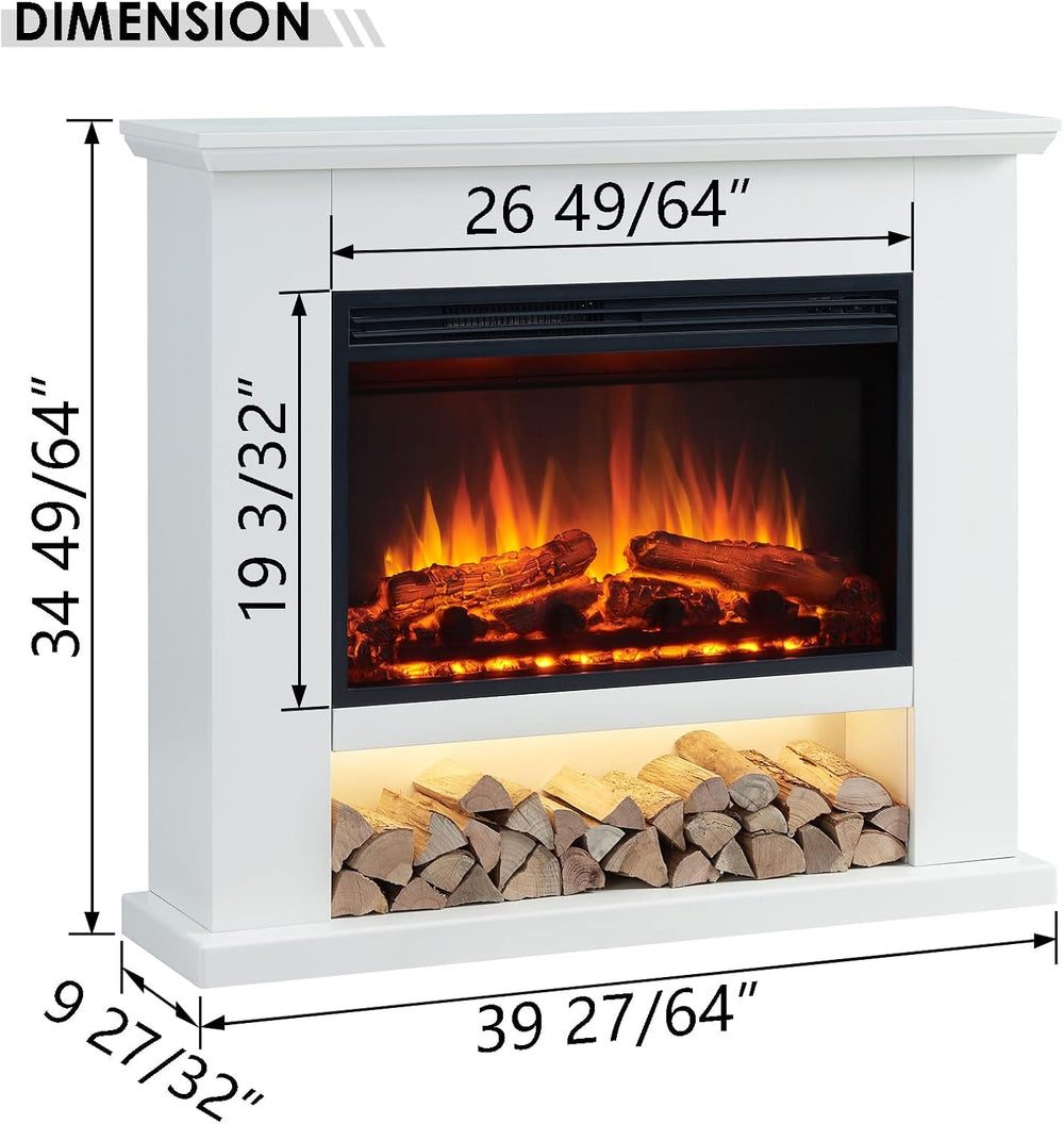 LegendFlame® Camille Electric Fireplace with 39.5" Mantel Surround and J...