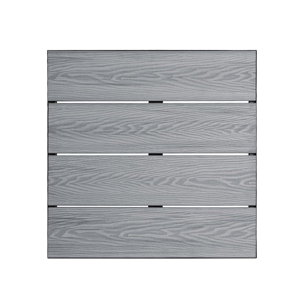 Modular Outdoor Flooring System, 22.6 x 22.6 in Raised Deck Platform, ASA Wea...