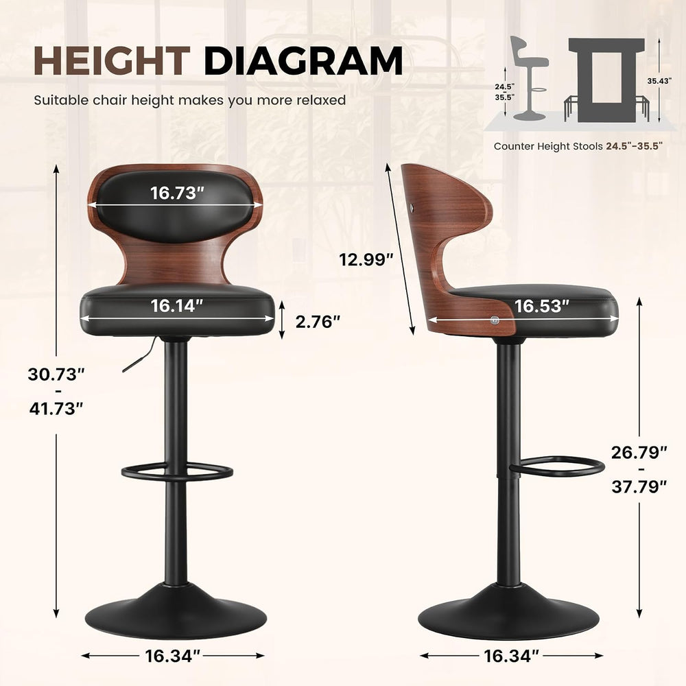 Miereirl 5-Piece Bar Table Set, 63" Counter Height Dining Table with 4 S...