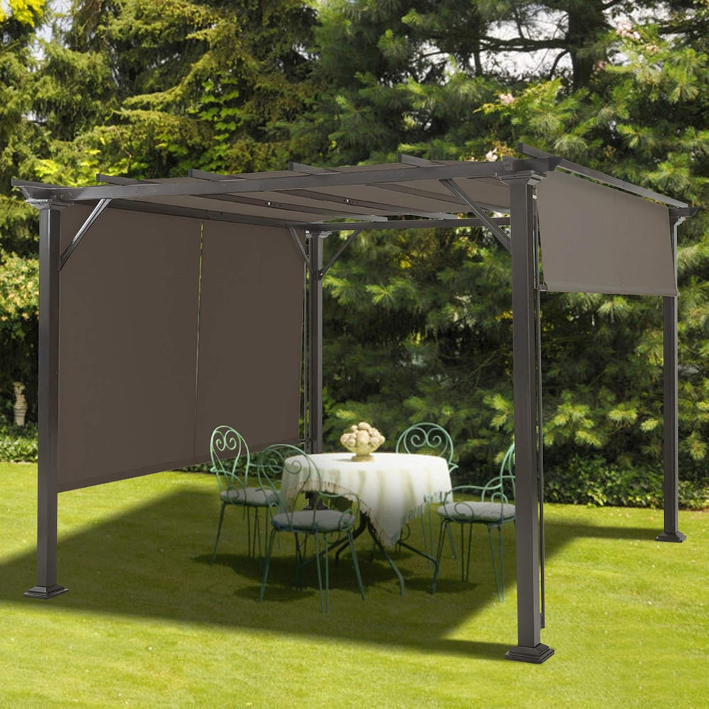 Tangkula 2 Pieces 16x4 Ft Universal Canopy Cover, Outdoor Pergola Roof Top Co...