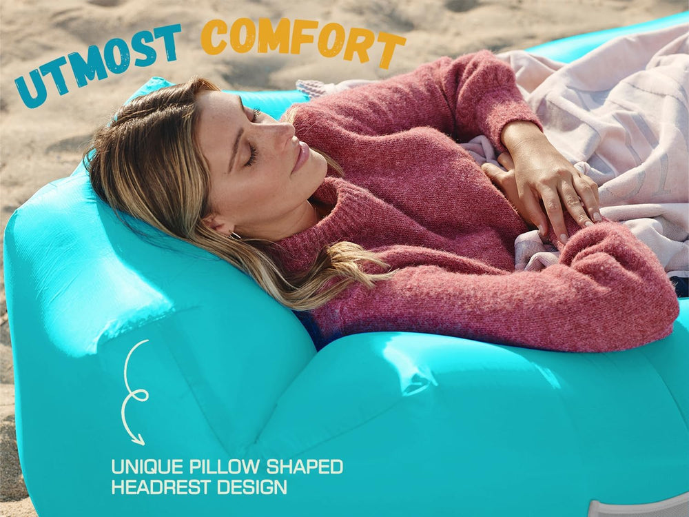 WEKAPO Inflatable Couch Air Lounger Chair - Camping & Beach Accessories, ...