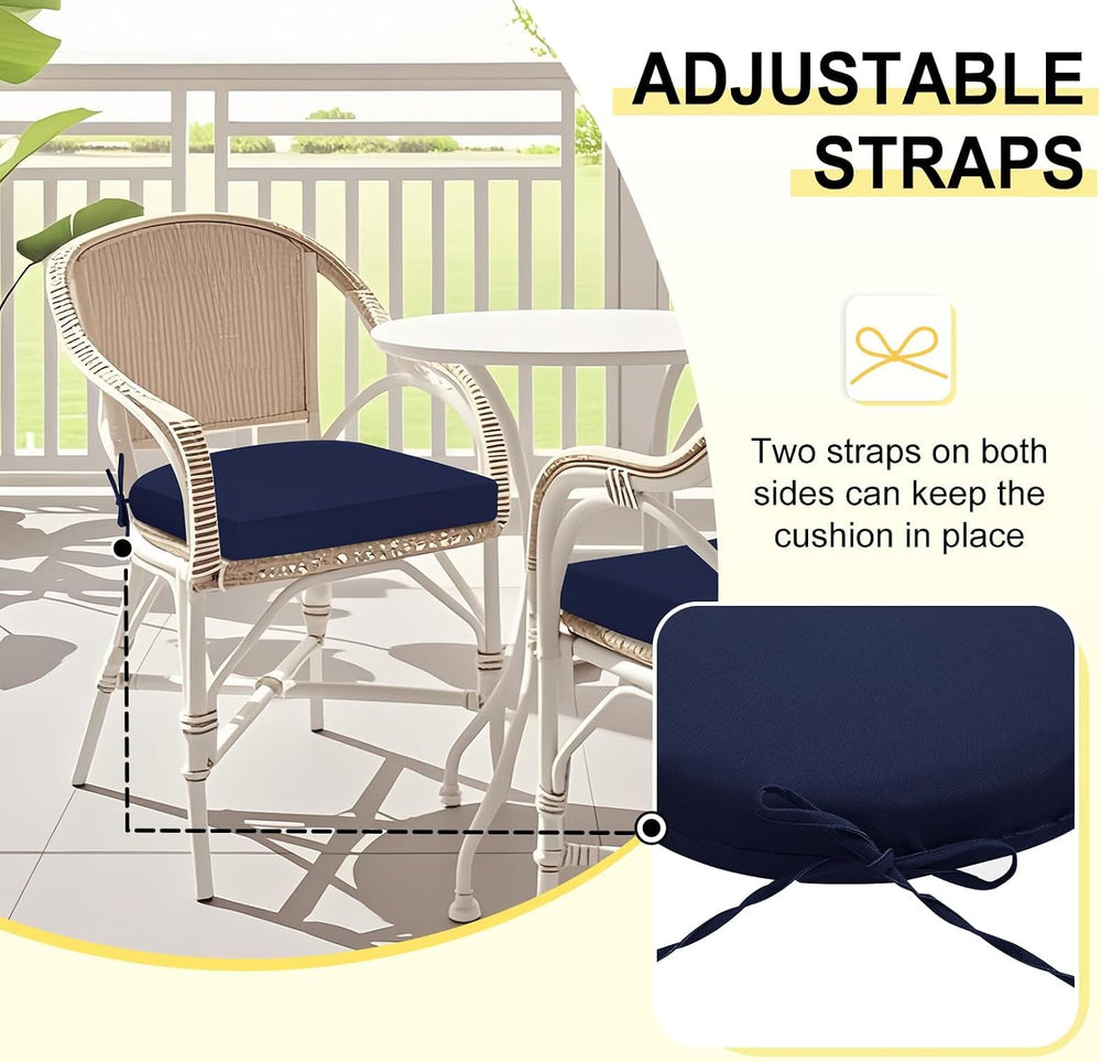 downluxe Outdoor Chair Cushions Set of 4 for Patio Furniture, Water-Resistant...