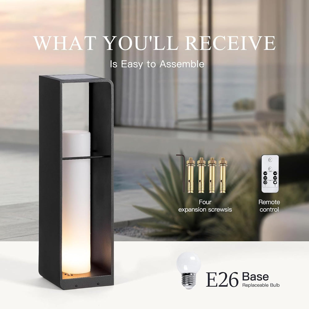 Smart Floor Lamp Dimmable, Solar Lanterns Outdoor with Remote Control