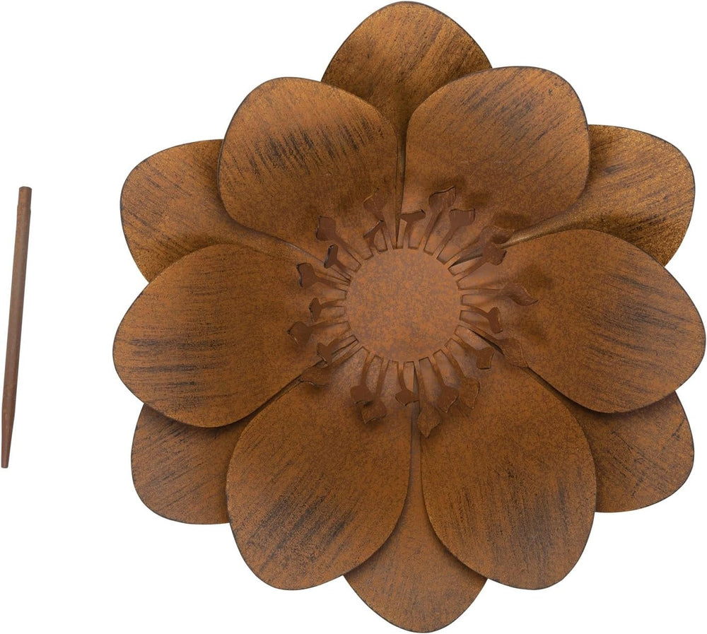 JAXPETY Metal Flower Garden Art, Outdoor Garden Decoration for Yard Lawn Pati...