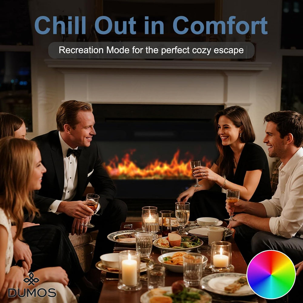 DUMOS 36" Freestanding Electric Fireplace, 1500W/750W Wall Mounted or Re...