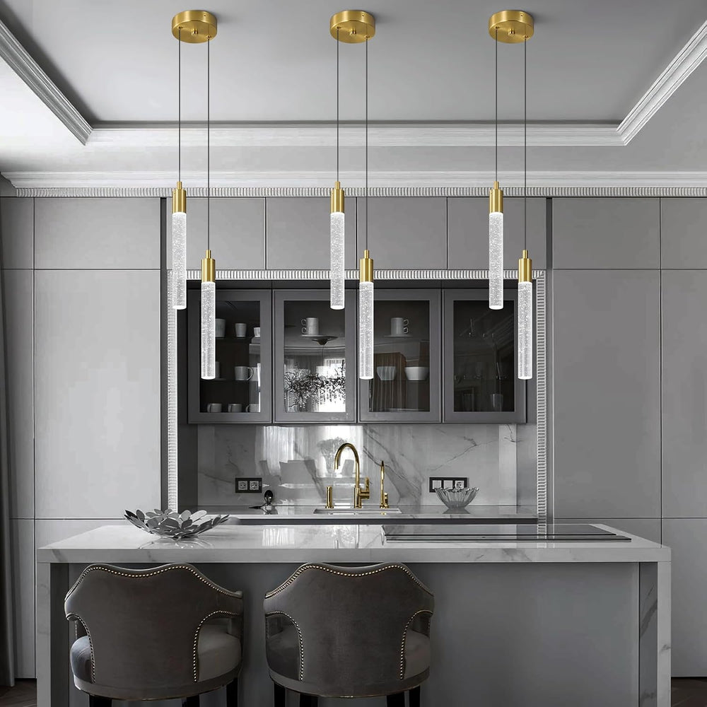Modern Light Fixture Kitchen Island Pendant Light Dimmable LED Gold Pendant L...