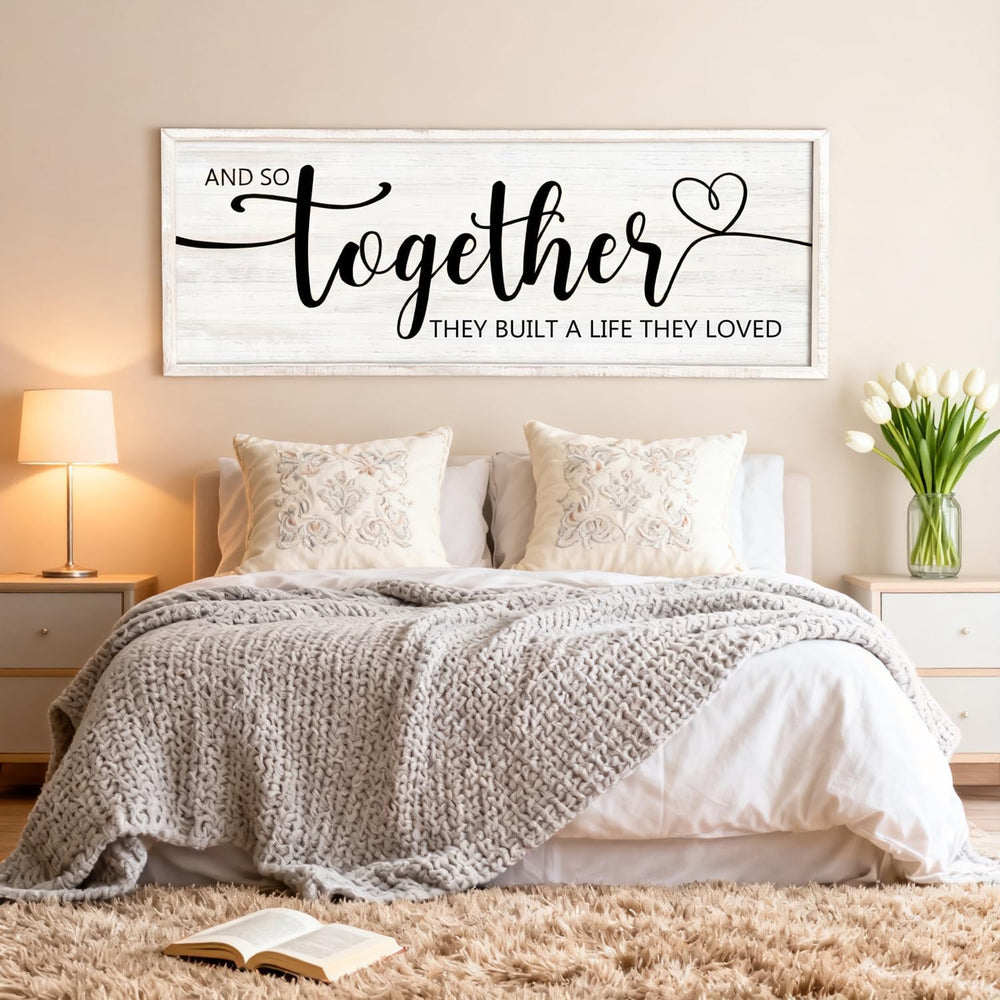 And So Together They Built A Life They Loved Decorative Rustic Sign & Pla...