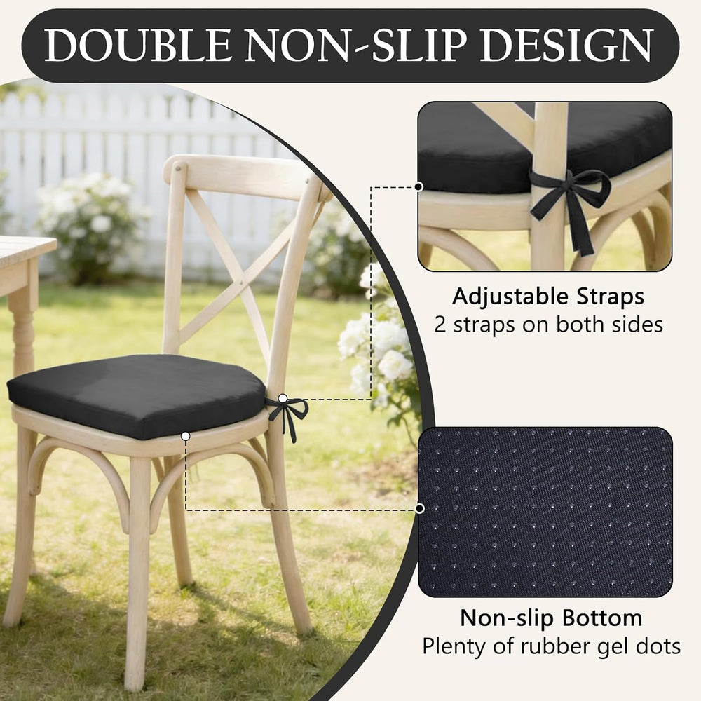 Outdoor Chair Cushions for Patio Furniture, 17X16X2” Patio Chair Cushions Set...