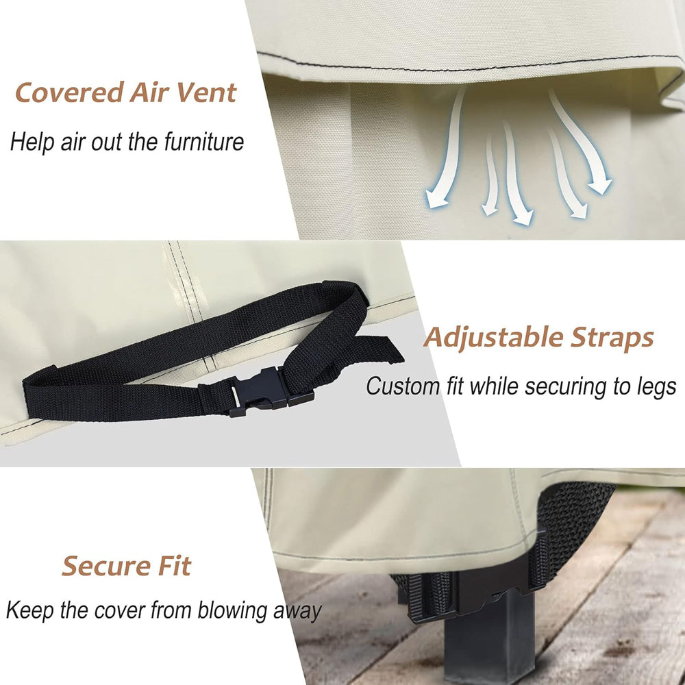 NettyPro Patio Chair Covers for Outdoor Furniture 2 Pack, Waterproof Heavy Du...
