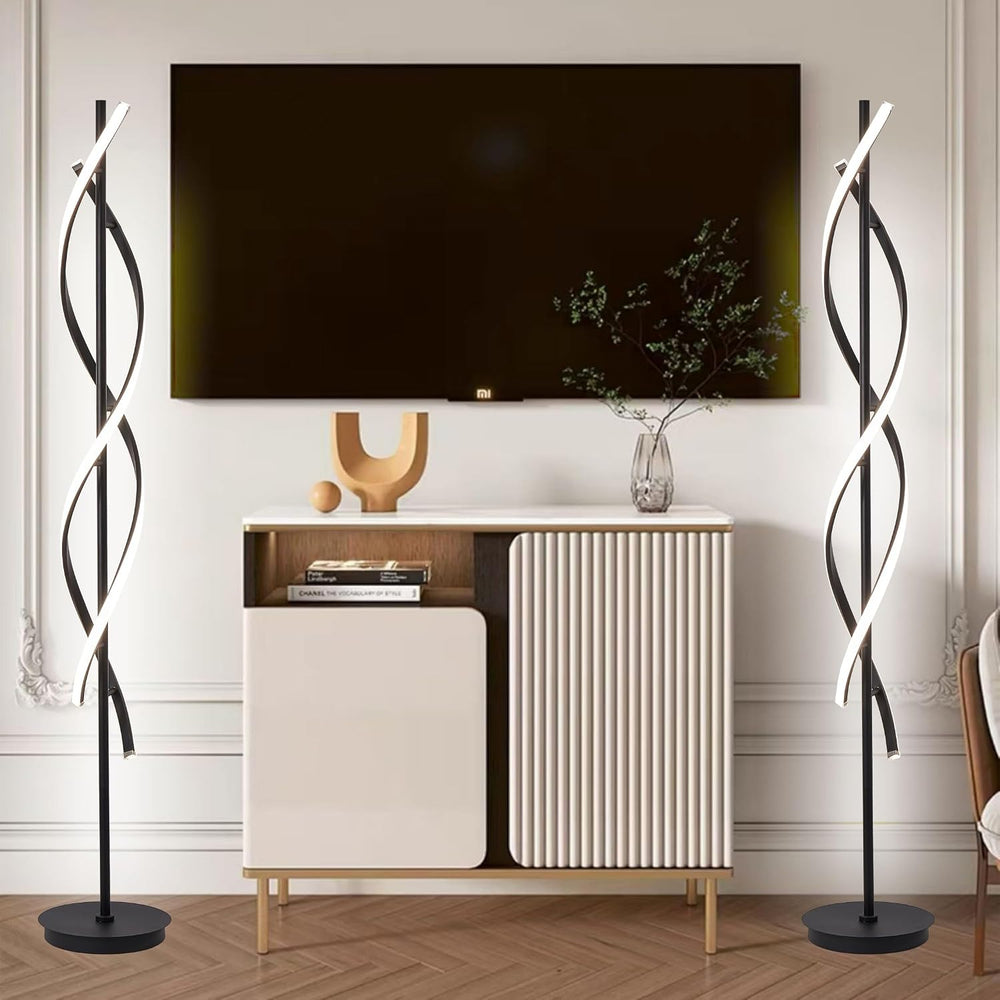 NKU Spiral Floor Lamp for Living Room Modern LED Floor Light with Remote Dimm...