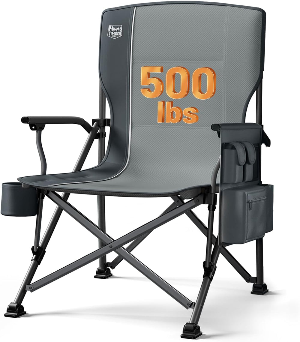 TIMBER RIDGE Oversized Folding Camping Chair High Back Heavy Duty for Adults ...