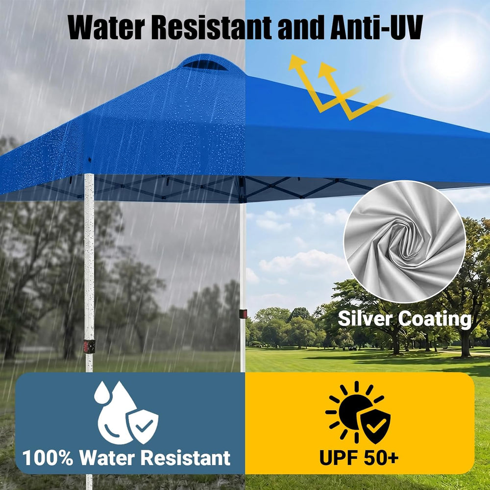10x10 Pop Up Canopy Tent, Instant Folding Outdoor Shelter with High Strength ...