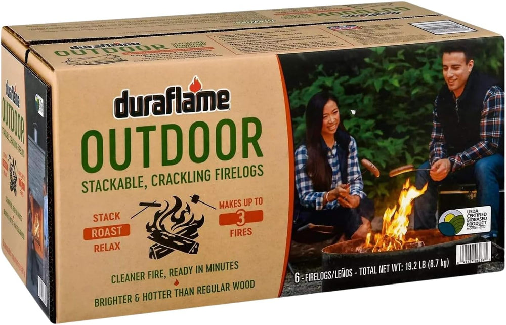 Duraflame Outdoor Firelogs – Crackling Fire Logs for Fire Pits, Camping, Bonf...