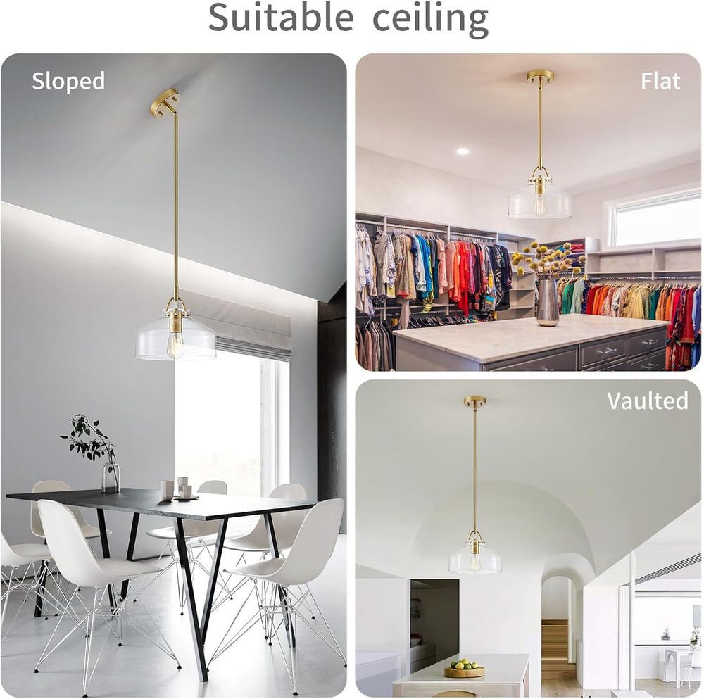 WUZUPS Chandelier Rustic Farmhouse Industrial Round Ceiling Pendant LED Light...
