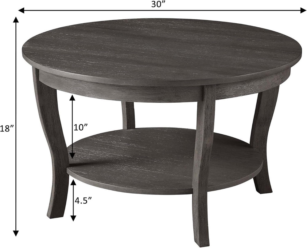 Convenience Concepts American Heritage Round Coffee Table 30" - Classic ...