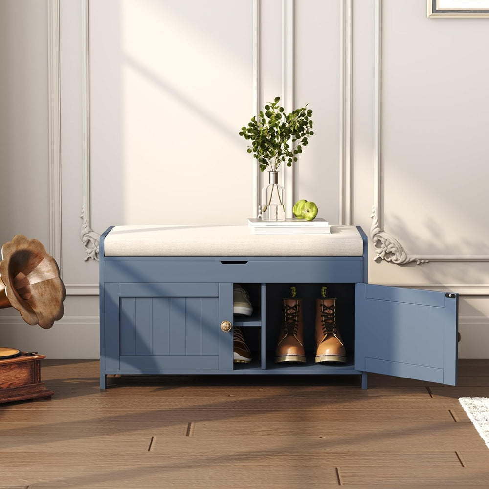 HOMEFORT 30" Shoe Bench with Lift Top Storage, Entryway Bench with Cushi...