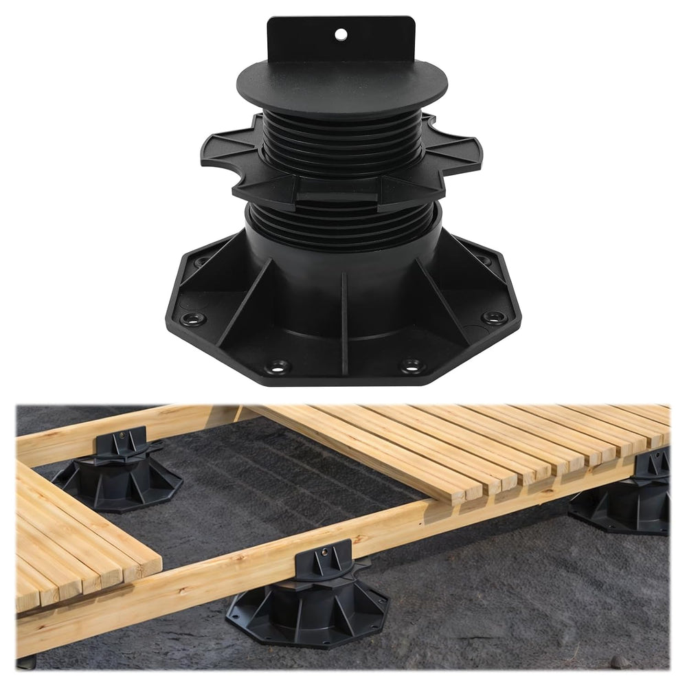 Muzata 10 Pack Deck Support Pedestal, Adjustable Height 2.4"-5.5" M065