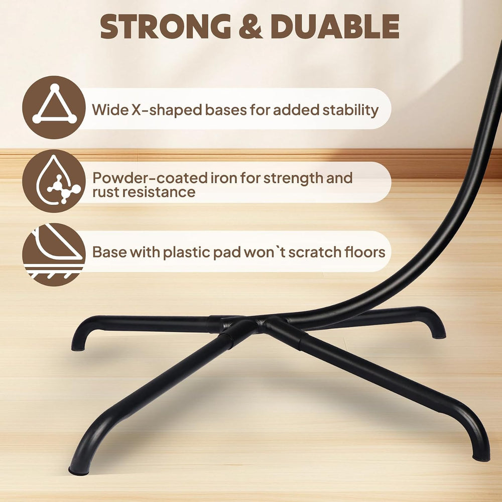 Chihee Hanging Egg Chair Stand,Strong Iron Hammock Chairs Frame with Spring H...