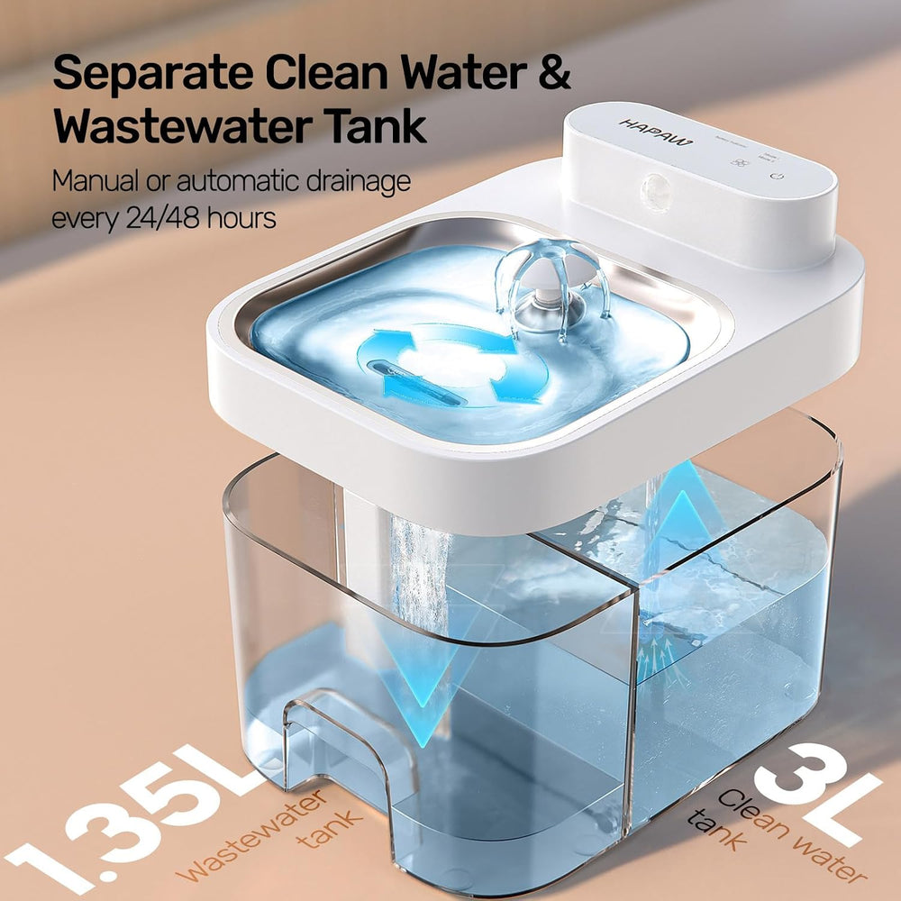 2026 Latest Cat Water Fountain, No Filter Cotton, App Monitoring Wastewater S...