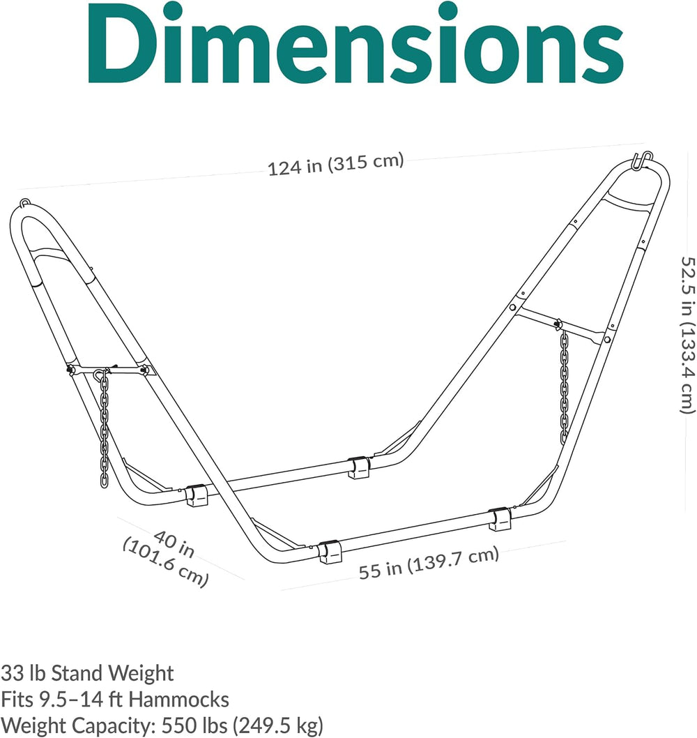 Sunnydaze Universal Heavy-Duty Hammock Stand for Outside, Chains Included