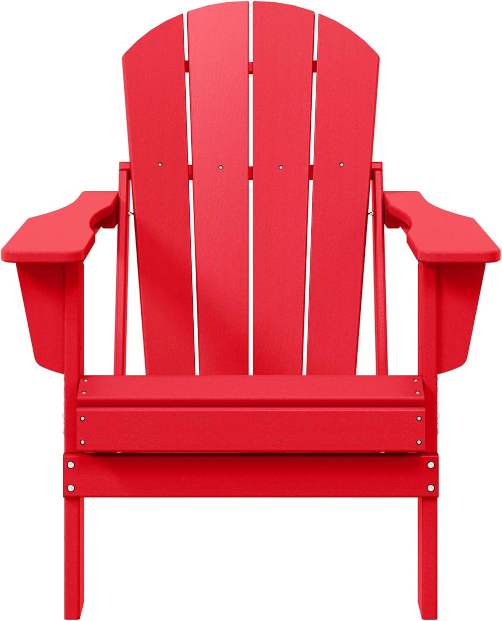 WestinTrends Malibu Outdoor Patio HDPE Folding Poly Adirondack Chair, Red