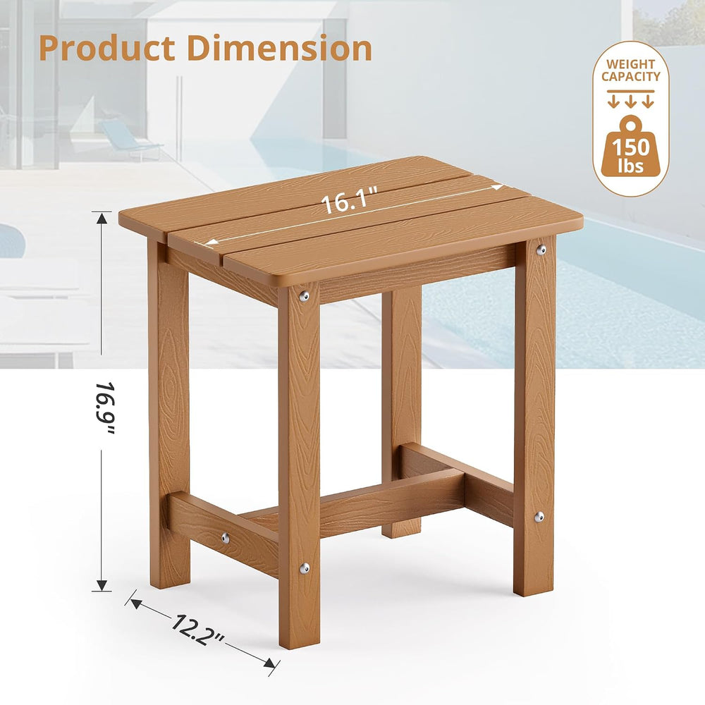 LUE BONA Outdoor Side Table, HDPS Small Outdoor Table, Adirondack Side Table,...