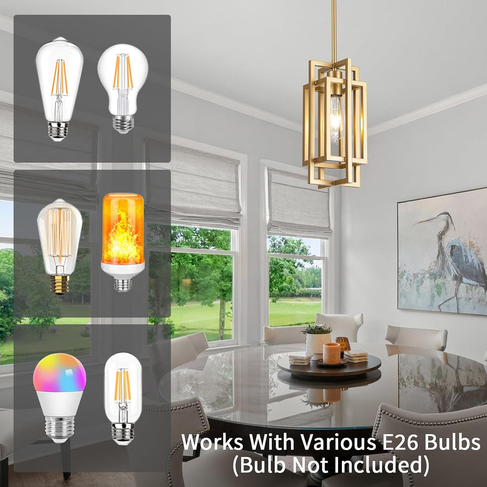 Farmhouse Pendant Light Fixtures, Gold Modern Pendant Lights 59'' Adj...