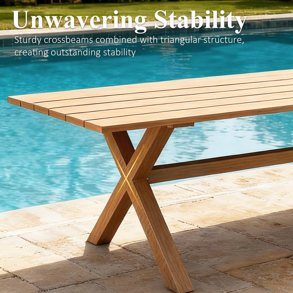 LayinSun 11 Pieces Outdoor Patio Dining Set, Aluminium Rectangular Dining Tab...