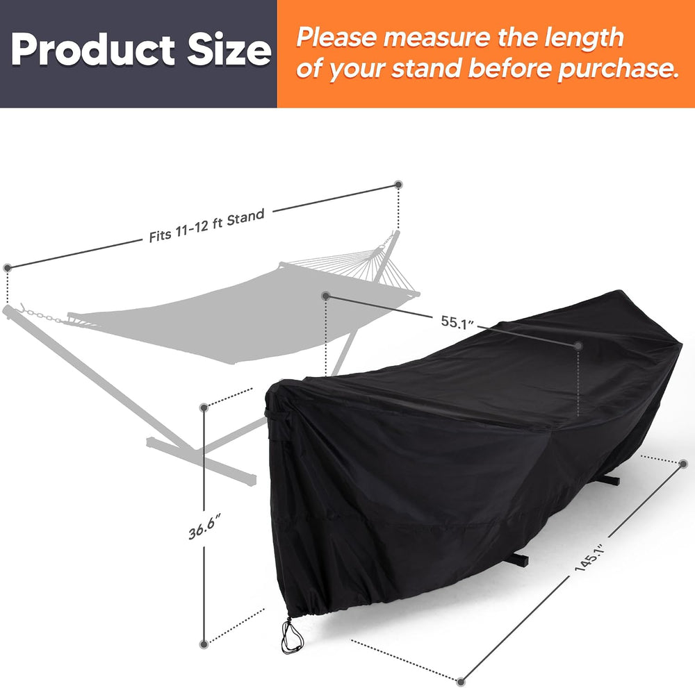 SUNCREAT Hammock Cover, Water-Resistant Polyester Hammock Stand Cover for 11-...