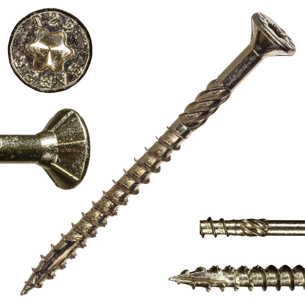 Star Drive Multi-Purpose Construction Screws, 5lb, Approx. 680 Pieces - #9 x ...