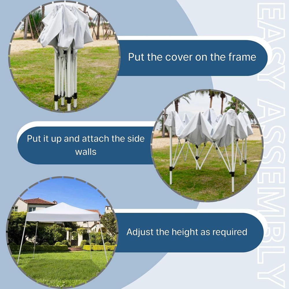 Outvita Outdoor Canopy 10x10' Pop Up Commercial Instant Gazebo Tent White