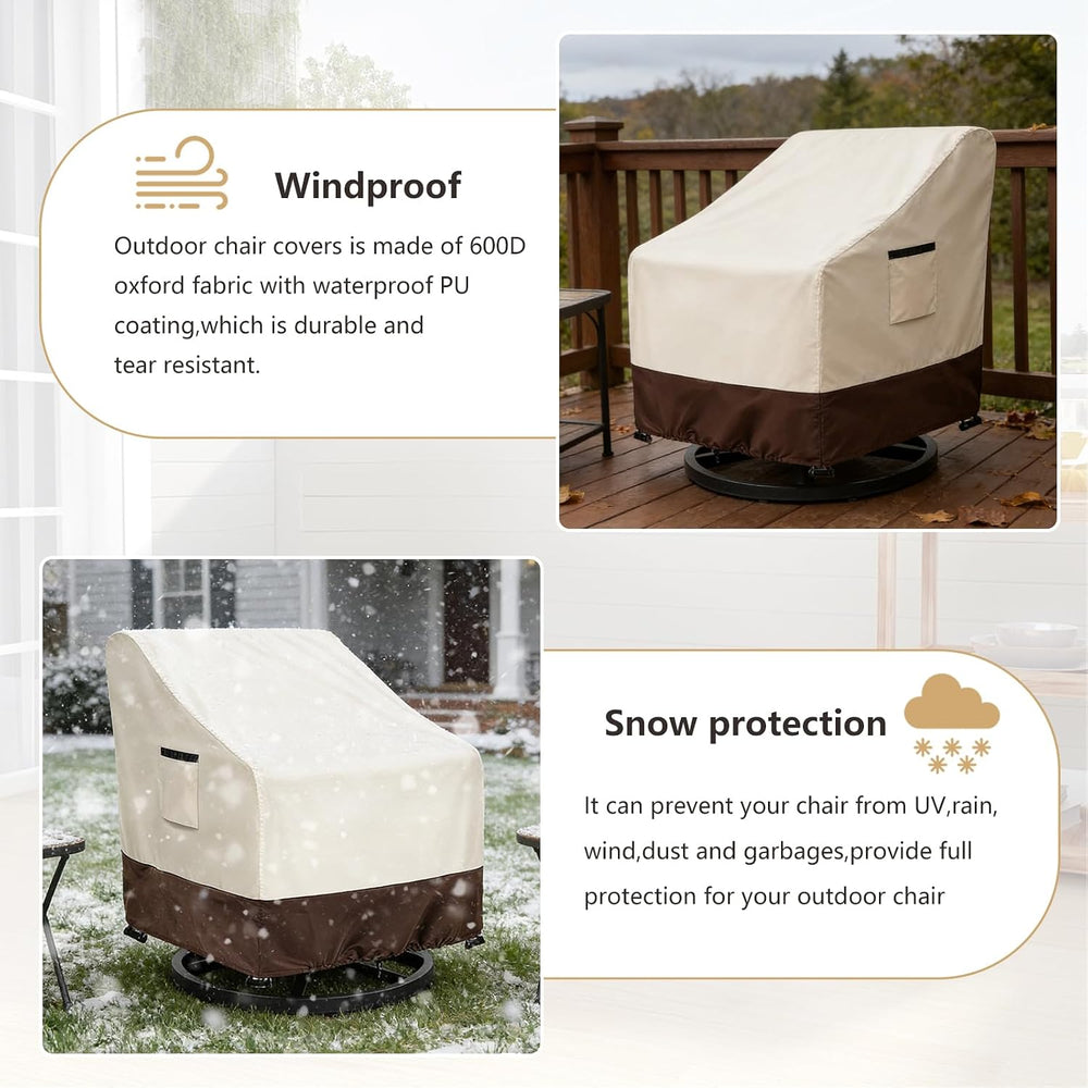 Waterproof Patio Chair Covers 2 Pack, 35" W x 37" D x 38.5" H