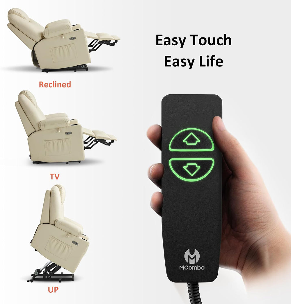 MCombo Large Power Lift Recliner Chair with Massage and Heat for Tall Elderly...