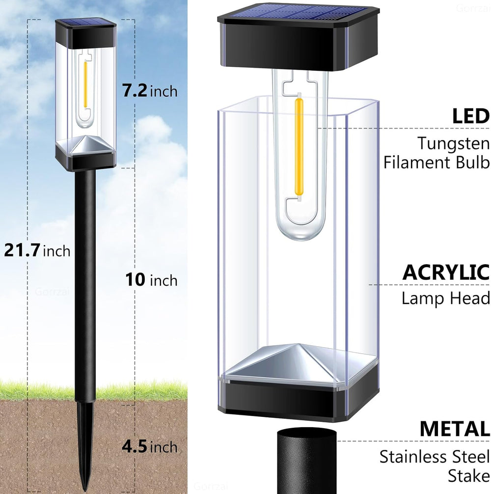 Solar Pathway Lights Outdoor Waterproof Landscape Lighting 8 Pack