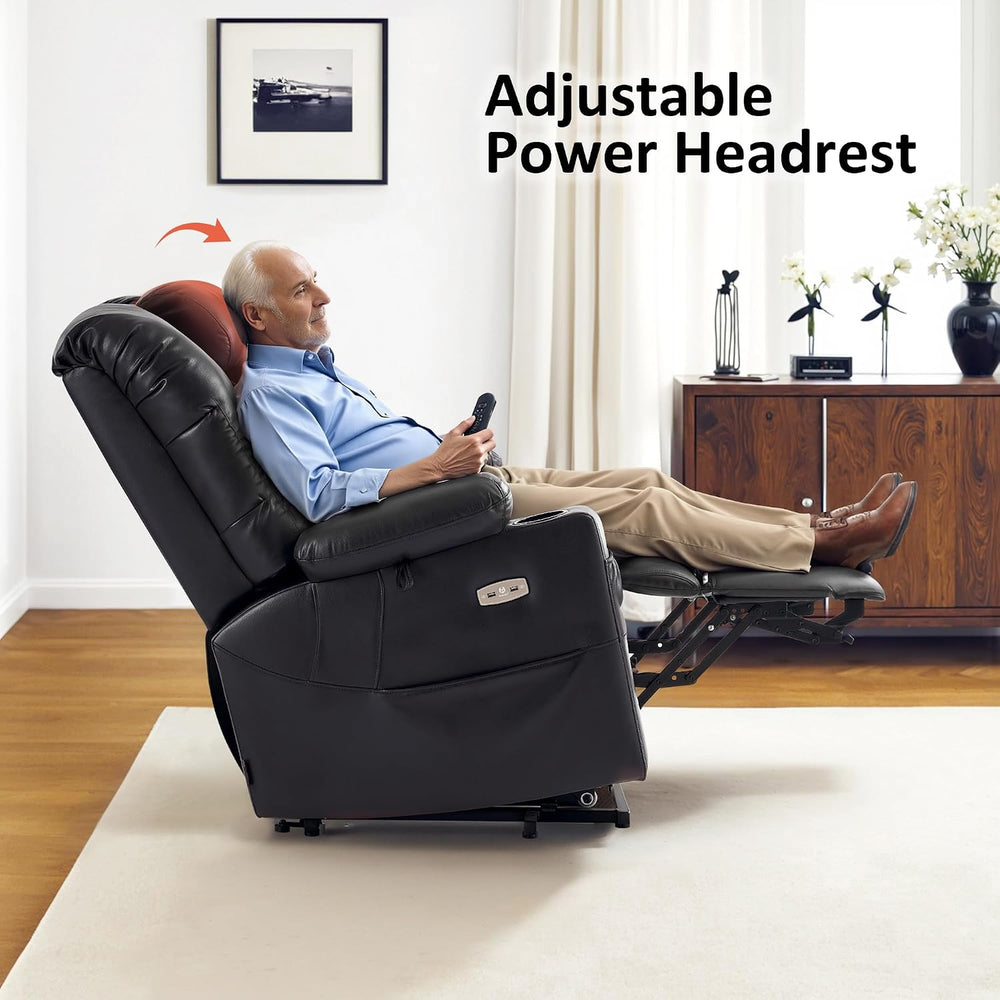 MCombo 3 Motor Large Power Lift Recliner for Elderly, Massage & Heat, 7634