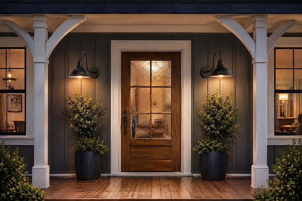 Barn Light Outdoor Wall Lights 8" Exterior Lighting Fixtures 2 Pack
