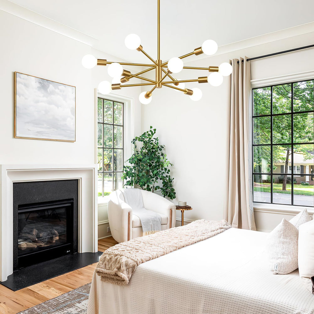 11"-52" Height Adjustable Modern Chandelier Ceiling Light Fixture, ...