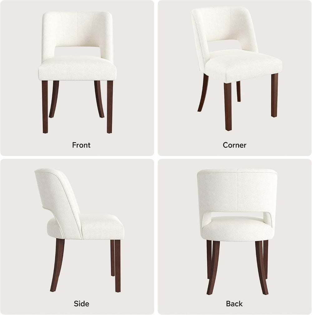 Dining Chairs Set of 4,Modern Dining Room Chairs with Thick Cushions,Linen Up...