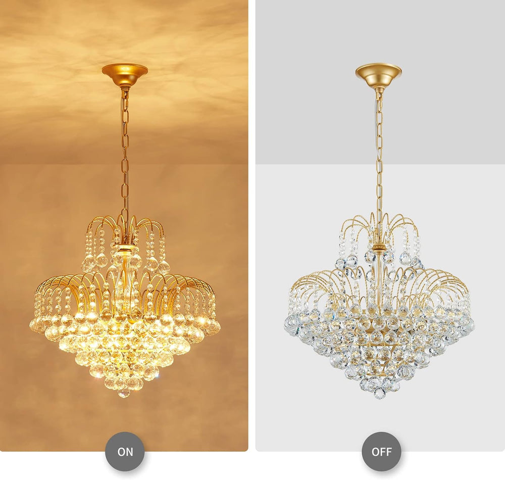 WUZUPS Crystal Chandelier Pendant Flushmount Ceiling Light Modern Lighting Fi...