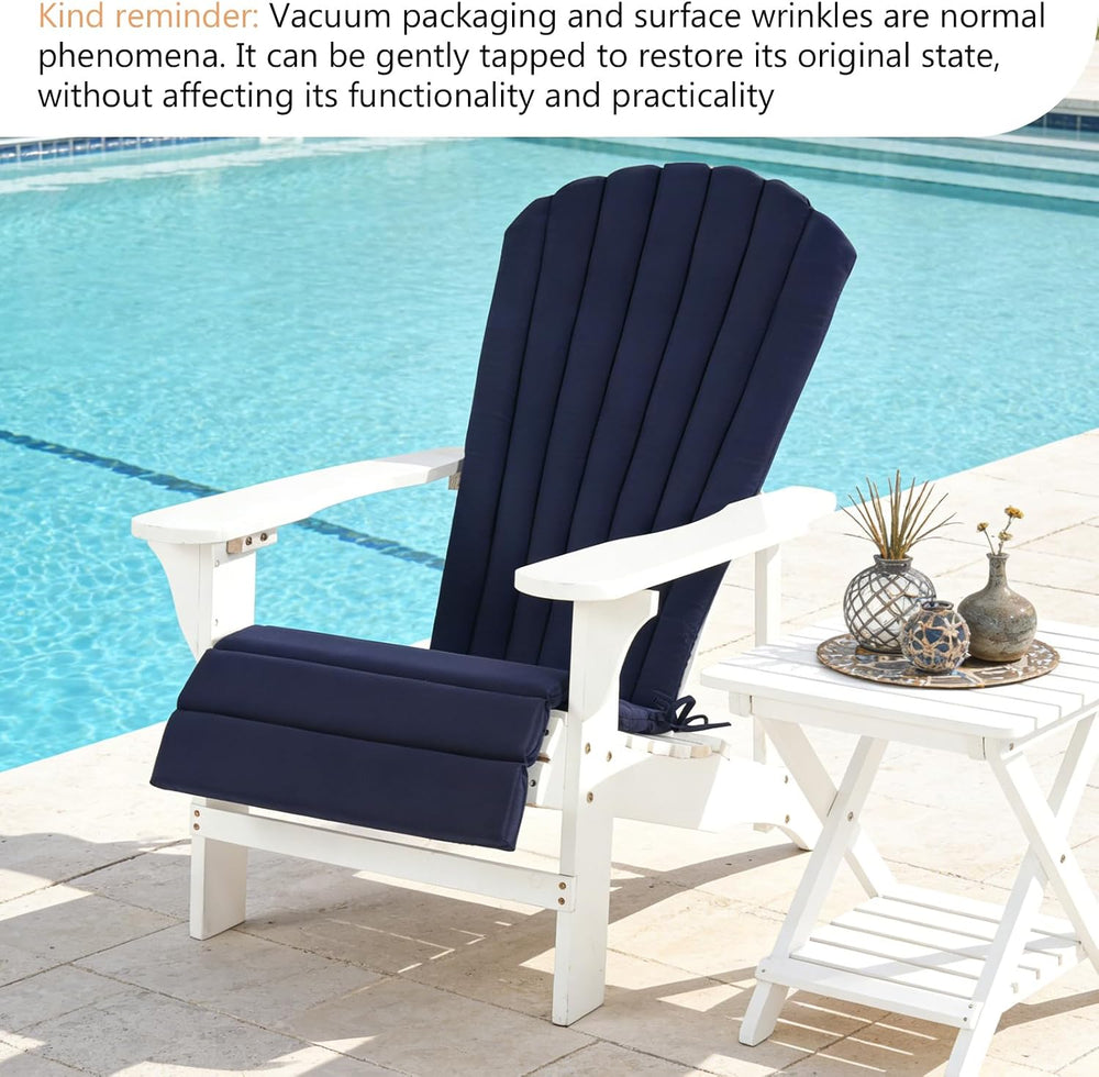 Adirondack Chair Cushion Set of 2 Indoor Outdoor Furniture Cushions Rocking C...