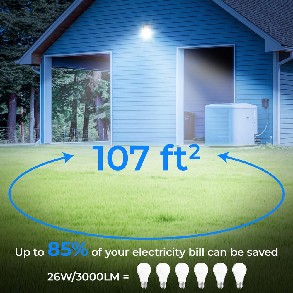 CINOTON 26W LED Wall Pack Light with Dusk to Dawn Sensor 5000k Bronze 2Pack