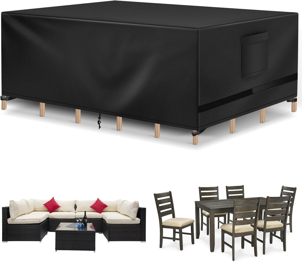 Richwon Patio Table Covers, Waterproof Rectangle, Heavy Duty for Sectional Se...