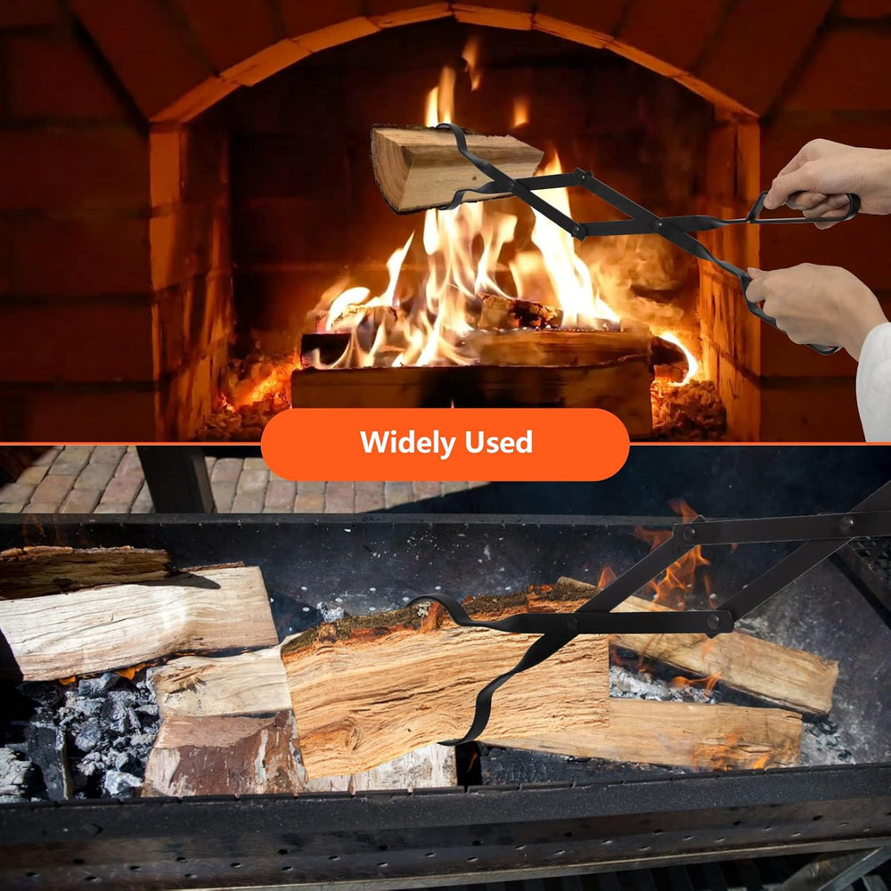 26" Fireplace Tongs, Fire Pit Tool, Fire Pit Accessories Tool for Outdoo...